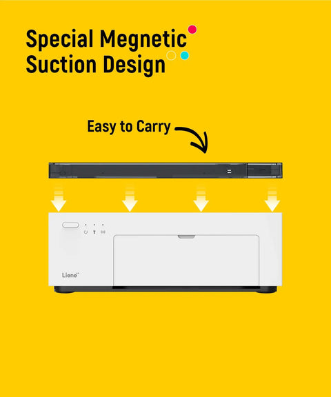4x6 Portable Photo Printer For iPhone And Android With Wi Fi Full Color Dye Sublimation Instant Photo Printing, showing its easy carry lid.
