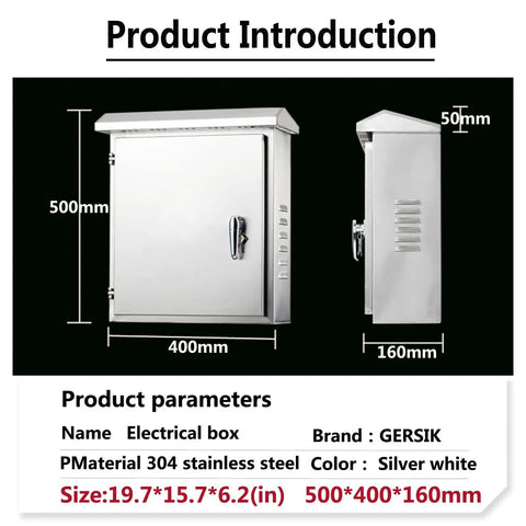 304 Stainless Steel Outdoor Electrical Box Enclosure For Electronics IP67 Waterproof Weatherproof NEMA Wall Mount Project Box