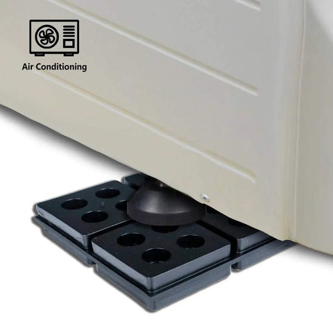 Heavy Duty 4 By 4 Inch Three Quarters Inch Thick Waffle Vibration Isolation Pads Set Of Four for HVAC systems placed under unit