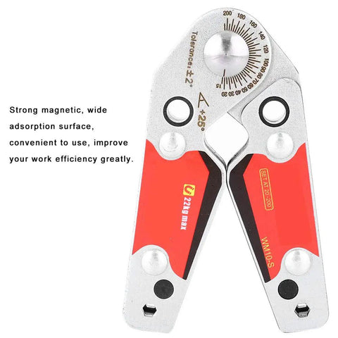 Pissente Magnetic Welding Clamp With Adjustable Angle And 22kg Pull Off Force To Fix Workpieces Quickly For Versatile Projects with strong magnets and red accents.