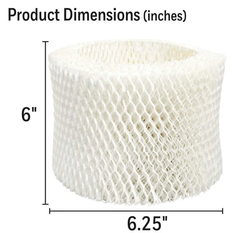 Humidifier Filter C Replacement Wick With Prefilter Layer For Evaporative Humidifiers, 1 Pack, White, 6 inches tall, 6.25 inches wide
