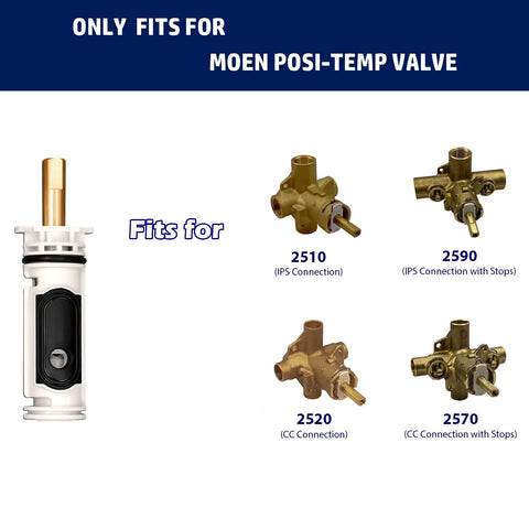 1222 Replacement Cartridge Kit With Puller And Retainer Clip For One Handle Tub And Shower Valves Posi Temp Compatible Brass Parts Overview