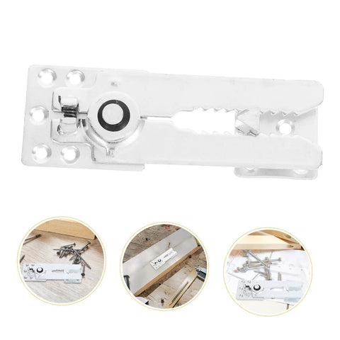 Heavy Duty Sectional Sofa Connector Brackets For Couches And Modular Furniture With Solid Steel Fasteners shown from above.