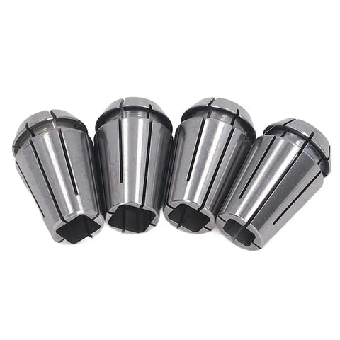 Top Tier 4-Piece Spring Steel Collet Chuck Kit For Boring And Milling Jobs With Insane Accuracy Under 0.0003 Inch Runout close-up of cartridges