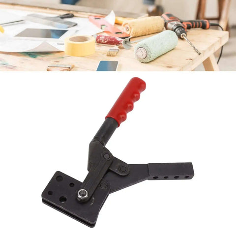 Beefy Quick Release Toggle Clamp For Heavy Duty Projects with red handle, high carbon steel for welding and mechanical work.