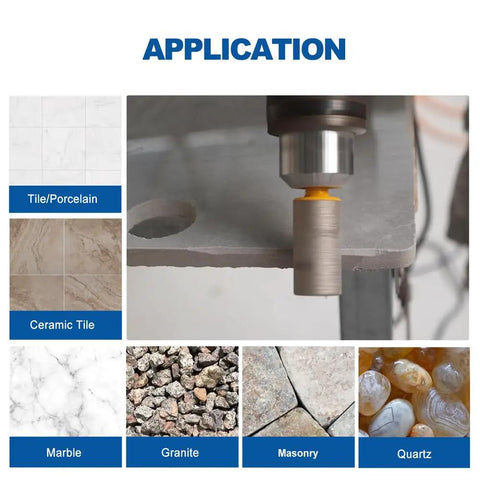 Diamond Milling Finger Bits 15mm Dry Core Drill Bit for Porcelain Ceramic Granite Marble Enlarge Holes Shape Bevels visible