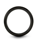 Slick Architect Blueprint Grid Ring In Black Plated Tungsten Carbide Hella Durable Scratch Resistant Wedding Band view from the top