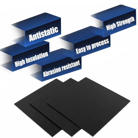 High Temp Resistant Bakelite Phenolic Sheet for Electrical Insulation 150x150mm Thick 2 to 30 mm CNC Machinable Black Laminated Board for Industrial and DIY Projects, black sheet with insulation features