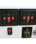 Remote Control Panel For ML Series Switches And Automatic Relays, 360 Panel System showing black and red switch controls