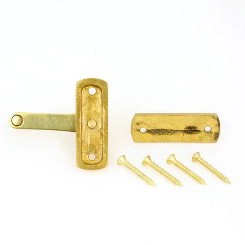 Heavy Duty Solid Brass Cabinet Door Latch Kit With Easy Install Mounting Hardware For Indoor Door Lock and Furniture Hardware set with screws.