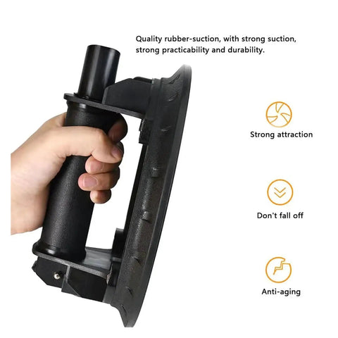 Heavy Lifter 8 Inch Vacuum Suction Cup Engineered For 200kg Capacity showing durable grip handle for lifting stone and glass.