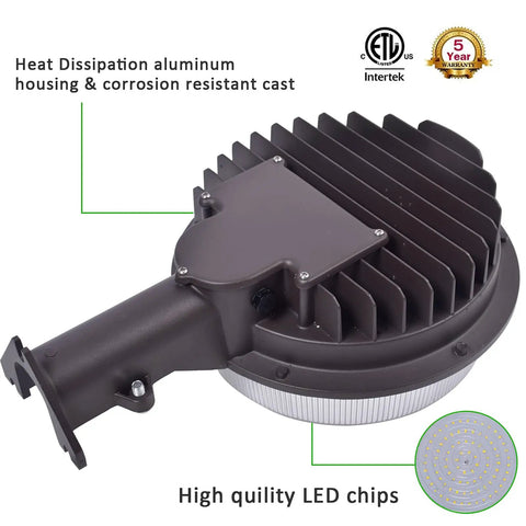 LED Barn Light 120W 18000 Lumens Daylight 5000K No Brainer Dusk to Dawn Photocell Outdoor Yard Flood Light aluminum housing