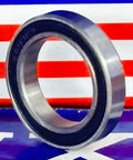 6803RS Bearing - Sealed Bearing 17x26x5mm, chrome steel deep groove ball bearing, side view showing rubber seal.