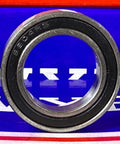 6804-2RS Hybrid Ceramic Bearing 20x32x7mm Sealed ABEC-3 front view showcasing rubber seal and stainless steel body.
