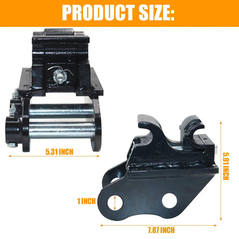 Mini Excavator Quick Change Hitch Coupler Mechanical Attachment Connector For 0.6 To 3 Ton Machines Typhon Compatible and Works