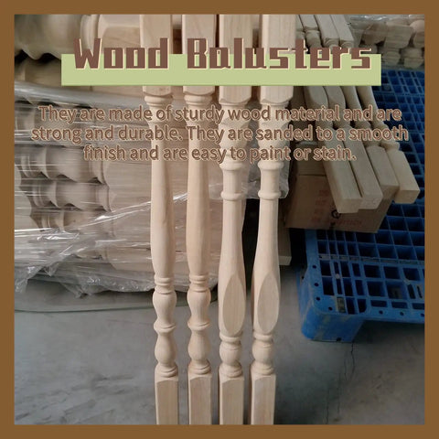 Upgrade Your Space With Premium Replacement Wood Balusters And Stair Spindles For Quick Porch Fixes, Classic Carved Poplar Columns Ready For Indoor Rails, Massive 30 Pack Of 37 Inch Posts Looking Darn Sharp - Smooth sanded wood balusters ready for painting.