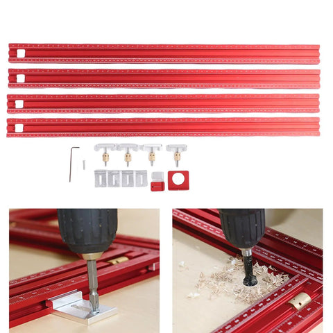 Adjustable Aluminum Router Template Rail Guide With Dual Scale Measurements For Clean Straight And Curved Woodworking Cuts components and setup process.