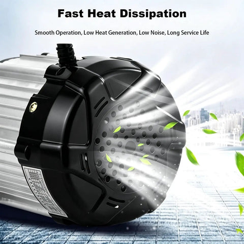 Kick Ass Brushless Differential Motor For Electric Trike And Go Kart Vehicle Featuring Pure Copper Coils 16T Gear Shaft 60V 1500W Diy Custom Build with heat dissipation feature.