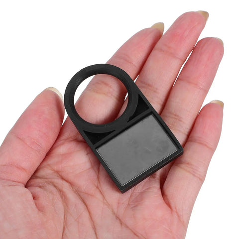 Push Button Switch Sign Identification Plate Kit For Electrical Panels Plastic Diameter Identification Plate Compact Indicator Board For Industrial Control Equipment Easy Install Space Saving DIY Friendly Durable, black plastic label plate in hand
