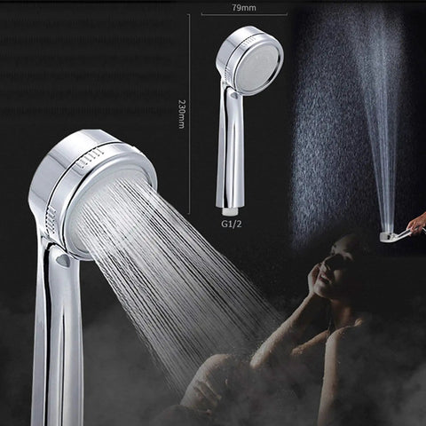 Handheld shower spray detail from LED Rainfall Shower Panel Tower With Waterfall Handheld Tub Spout And Massage Jets Temperature Display