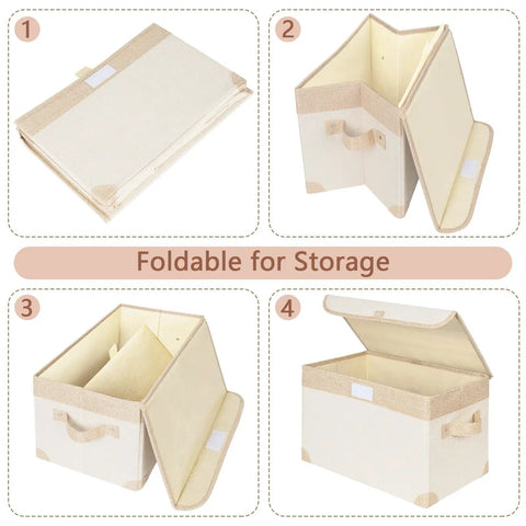 Kick Some Clutter To The Curb With These Roomy Foldable Storage Bins Featuring Tough Reinforced Side Panels And Snug Fitting Covers designed for closet organization.
