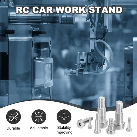Rock Solid 16 Pcs 304 Stainless Steel Shoulder Bolts With Hex Socket M3x0.5 Thread 4mm Diameter And 30mm Shaft Length For Hydraulic Injection Molding And Industrial Machinery Projects That Are Hella Tough in RC car work stand image.