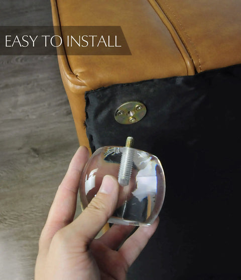 Installing Clear Acrylic Furniture Legs For Sofas And Cabinets Slick Transparent Replacement Feet With Riser DIY Ready