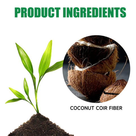 Compressed Reusable Mulch And PH Balanced Potting Soil For Indoor Outdoor Gardening ingredients coconut coir fiber