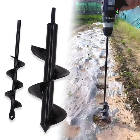 No Sweat Easy Garden Auger Drill Bit For Fast Hole Digging In Soil 4cm By 22cm Fits Standard Power Drills in action