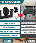 Comparison chart of 4 Pack Adjustable G Shaped Sofa Clamps vs others highlighting clear edges and corrosion resistance.