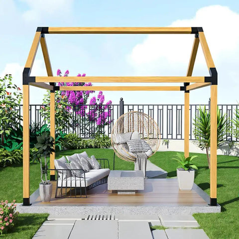 Heavy Duty Pergola Hardware Kit With 3 Way Slanted Roof Brackets And Screws For Outdoor Garden Patio Backyard Or Courtyard Pergola Construction Built From Premium Steel For Durability And Weather Resistance