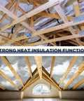 Heavy Duty Radiant Barrier Reflective Attic Insulation Roll White Silver Vapor Barrier Crawlspace Wrap Killer Heat Block Non Perforated Commercial Grade 4 X 1000 Feet installed in attic framing.