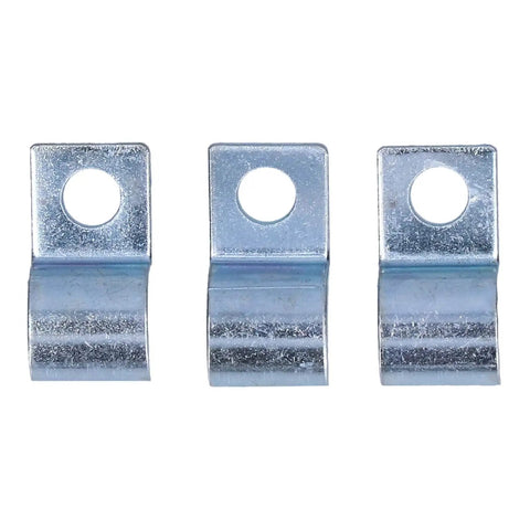 Front view of 20 Pack Single Hole Pipe Clamps For 8mm Pipes Zinc Plated Stainless Steel Clips With Smooth Burr Free Inner Ring