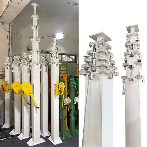 Hand Cranked Lifting Pole With A Manual Telescopic Mechanical Winch That Rolls Out To Five Meters for easy hoisting.