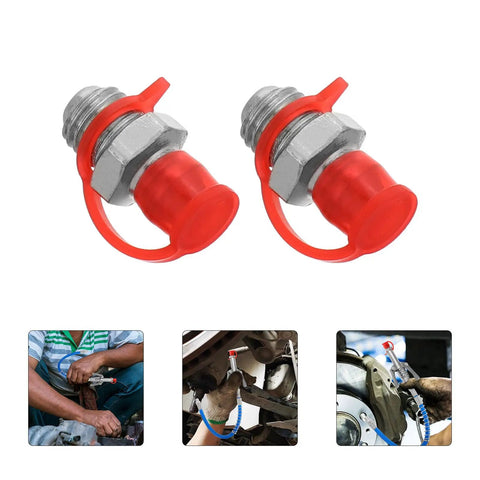 Rock Solid Grease Fitting Cap Replacement Kit With Iron And Rubber Build For Tough Jobs Featuring User Friendly Precision Nozzles And Hose Tips Plus Twenty Five Sets To Keep Your Machinery Smoother And Running Better, red cap close-up