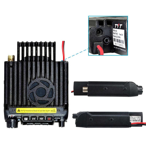 Car Mobile Transceiver 60W VHF 2M Ham Radio With USB Programming Cable power unit and cables in black