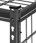 Corner detail of Beefy 4 Tier Heavy Duty Storage Shelving Unit For Garage Or Workshop 2400 Lbs Total Capacity Adjustable Metal Shelves