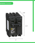 70 Amp Two Pole Mini Circuit Breaker For Home Use 120 240 Volt AC 10kA Breaking Capacity Plug In Mount Standard Type