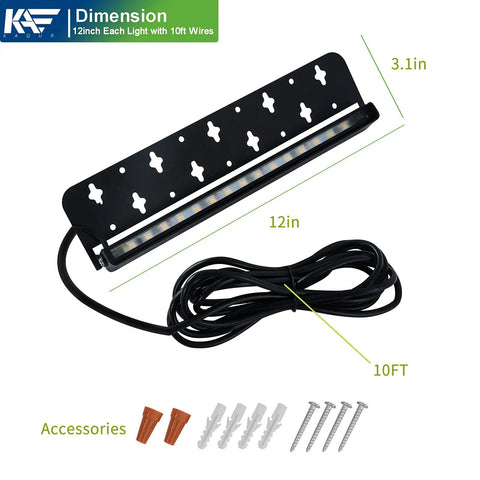 12 Inch 3W LED Integrated Hardscape Paver Light Kit For 12V Low Voltage Landscape Lighting With IP65 Waterproof Step And Retaining Wall Lights 2700K Soft White ETL Listed 50K Hour Lifespan 4 Pack For Outdoor Living with wiring and accessories