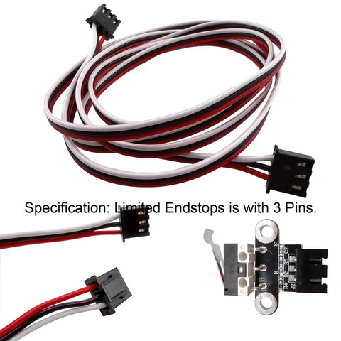 Six Pack 3D Printer Endstop Switch Kit With 3 Pin Cables For Ramps 1.4 showing cables and connectors