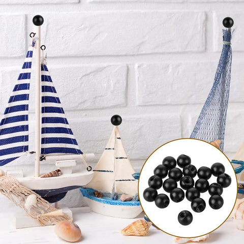 20Pcs M4 Thread Cap Nuts Knob Screws for Light Fixtures Decorative Screw Caps Steel Ball Nut Covers for Furniture and Lamp Decor Black Finish Easy Install No Tools Needed Durable and Stylish Looks Dope displayed with nautical decor.
