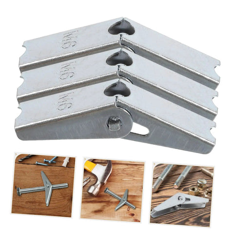 Heavy Duty Toggle Bolts Drywall Anchors 12 Pack Galvanized wall fixings shown in a close-up view, perfect for secure mounting.