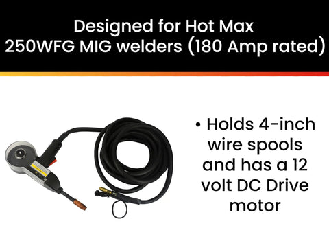 Spool Gun For 250 WFG MIG Welder 20 Foot Lead See Through Cover For Quick Wire Checks Aluminum Ready And Works On Mild Steel