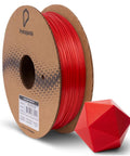 Snag This Candy Apple Metallic Red HT PLA 3D Printer Filament 1.75mm 500G Spool with a red geometric print sample.