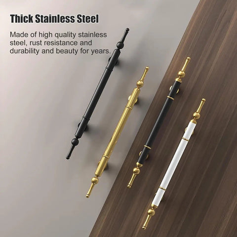Contemporary H Shape Push Pull Barn Door Handle Set Back-To-Back For Glass And Wood Doors Black And Gold Finish Slick Rust-Resistant
