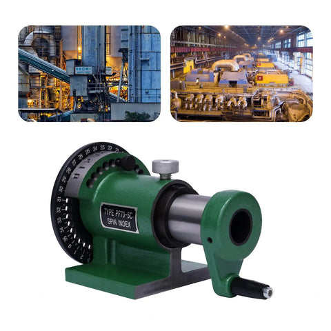 Rock Solid One Eighth Inch 5C Collet Indexing Spin Jig For Drill Milling Lathe Tasks Built Like A Tank with 360 dial.