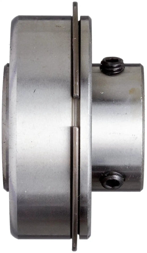 Rock Solid Heavy Duty Double Sealed Ball Bearing 3/4 Inch Bore 1.75 OD 1.09 Width chrome steel side view with snap collar.