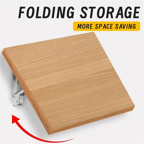 Heavy Duty Folding Shelf Brackets 8 Inch Two Pack Triangle Wall Mounted Shelf Bracket Set With Screws Space Saving