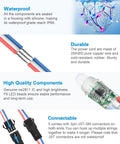 Individually Addressable RGB LED Pixel String with description of waterproof, durable, high quality, and connectable features shown.