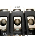 HKD3250 Molded Case Circuit Breaker Three Pole 250 Amp Sixty Five Kiloamp Rating Six Hundred Volt Feed Thru Series C Design metal terminals view